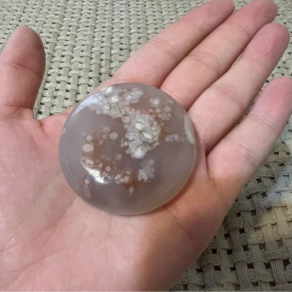 Polished Crystal Palm Stone & Sphere Collection Bundle Set Larvakite Labradorite - Picture 4 of 8